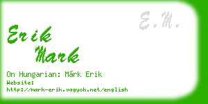 erik mark business card